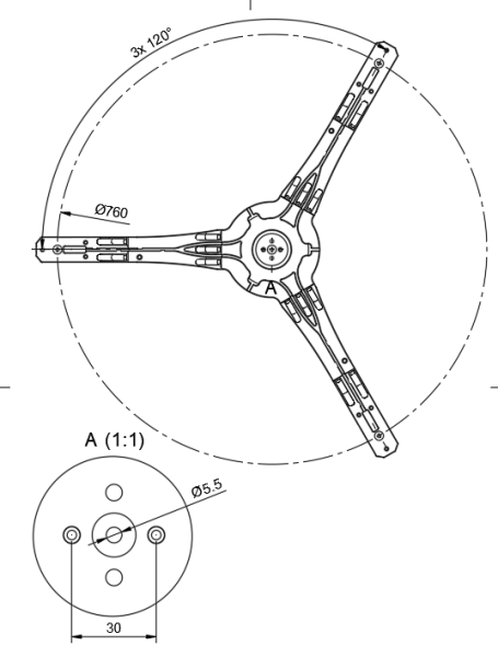 Sketch drill hole